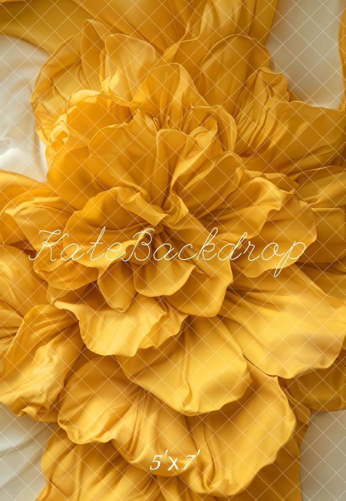 Kate Yellow Floral Backdrop Newborn Pregnancy Designed by Emetselch - Kate Backdrop AU
