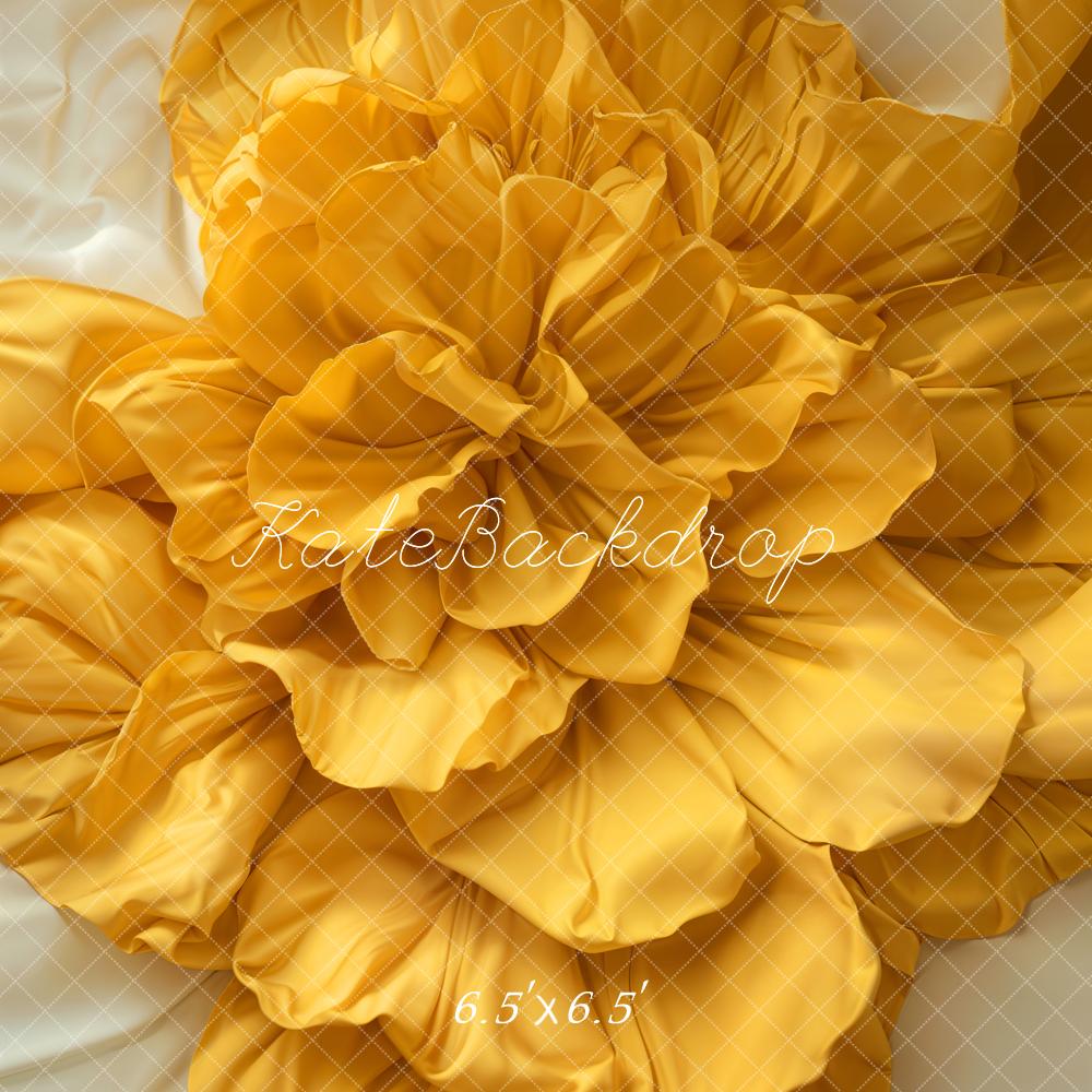 Kate Yellow Floral Backdrop Newborn Pregnancy Designed by Emetselch - Kate Backdrop AU