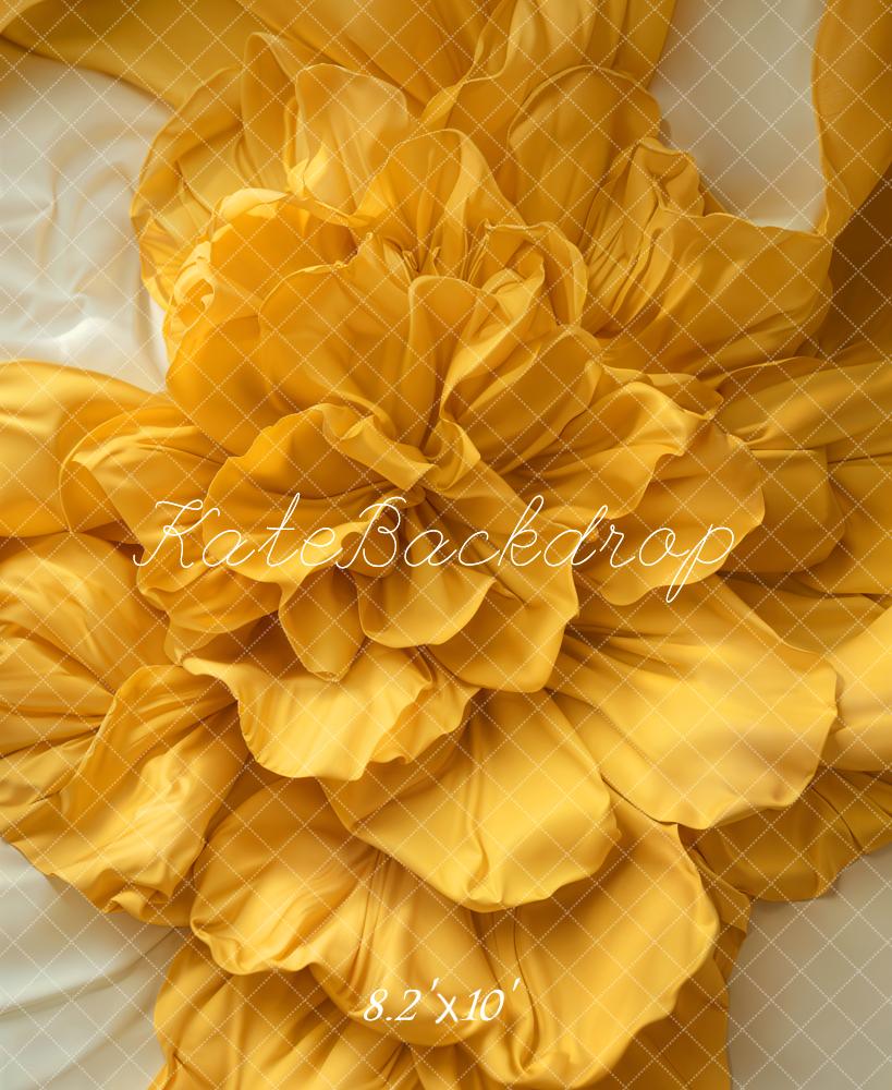 Kate Yellow Floral Backdrop Newborn Pregnancy Designed by Emetselch - Kate Backdrop AU