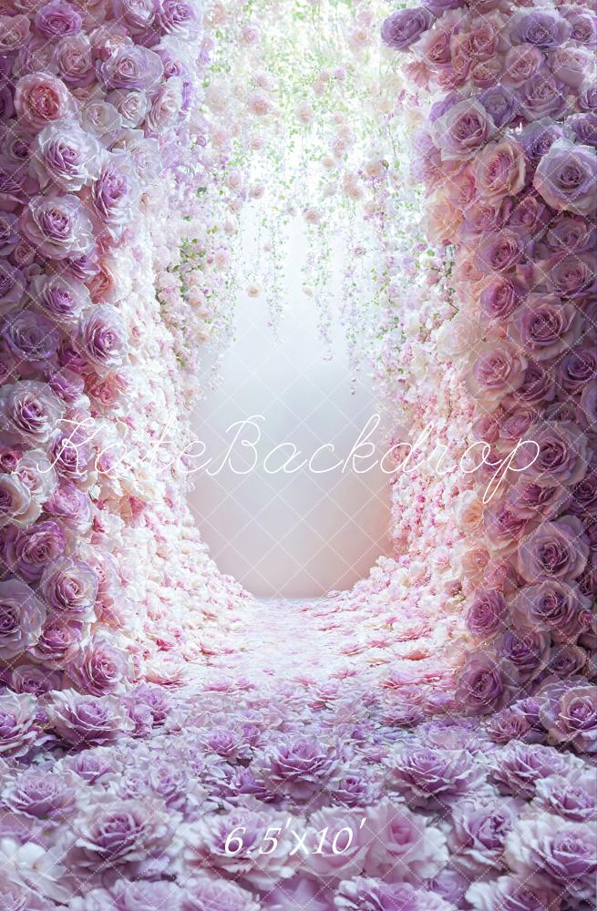 Kate Purple Flowers Wedding Backdrop Designed by Emetselch - Kate Backdrop AU