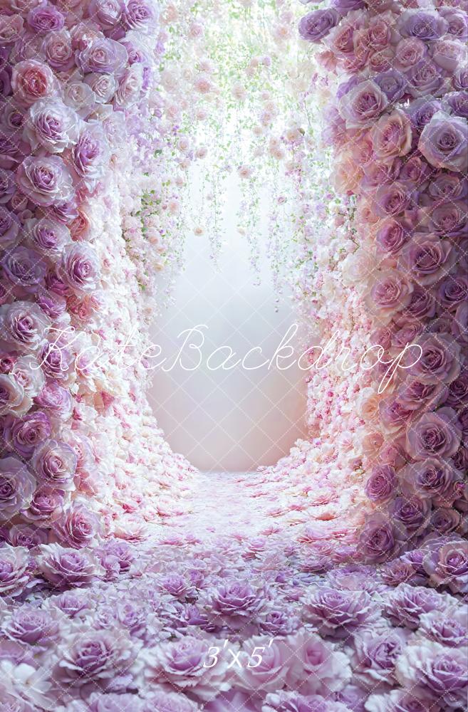 Kate Purple Flowers Wedding Backdrop Designed by Emetselch - Kate Backdrop AU