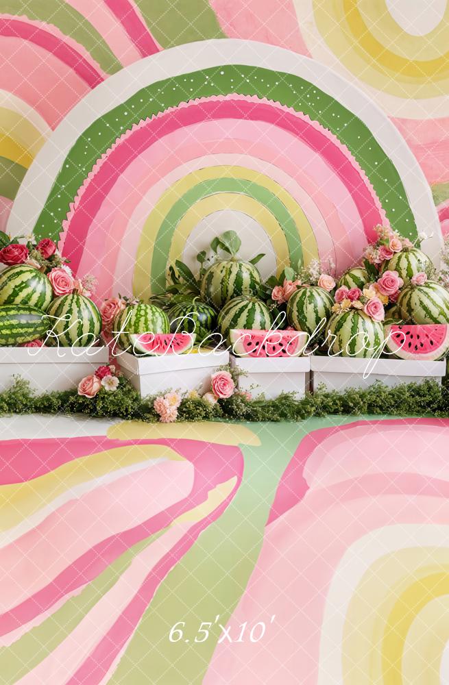 Kate Summer Rainbow Watermelon Backdrop Designed by Emetselch - Kate Backdrop AU