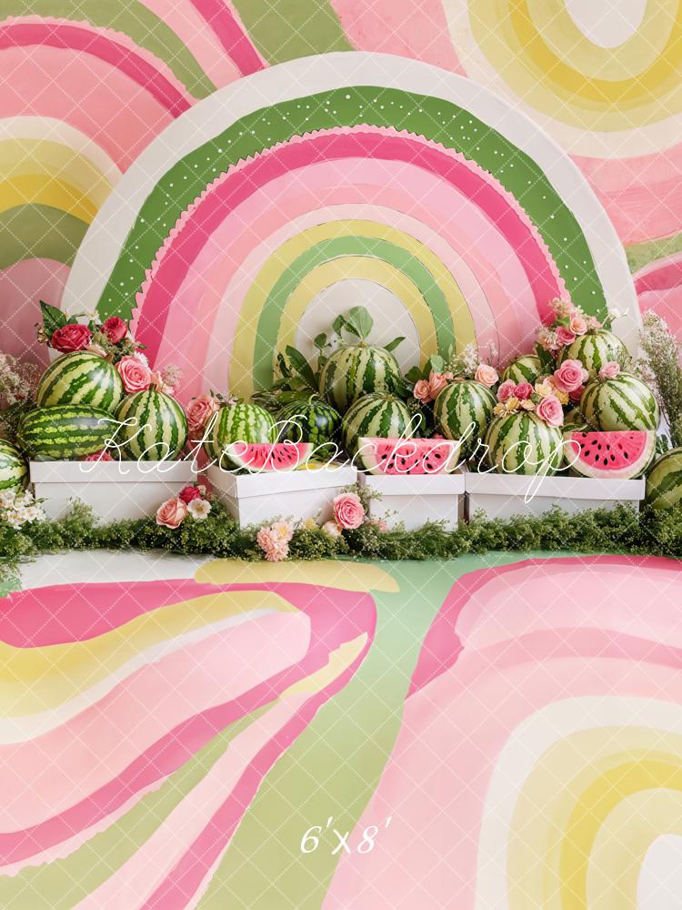 Kate Summer Rainbow Watermelon Backdrop Designed by Emetselch - Kate Backdrop AU