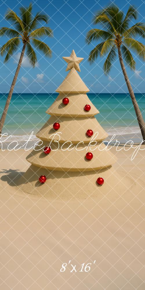 Kate Sweep Sandy Christmas Tree Backdrop Designed by Megan Leigh - Kate Backdrop AU