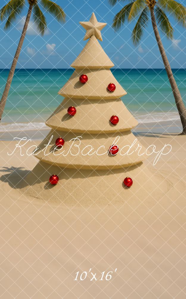 Kate Sweep Sandy Christmas Tree Backdrop Designed by Megan Leigh - Kate Backdrop AU