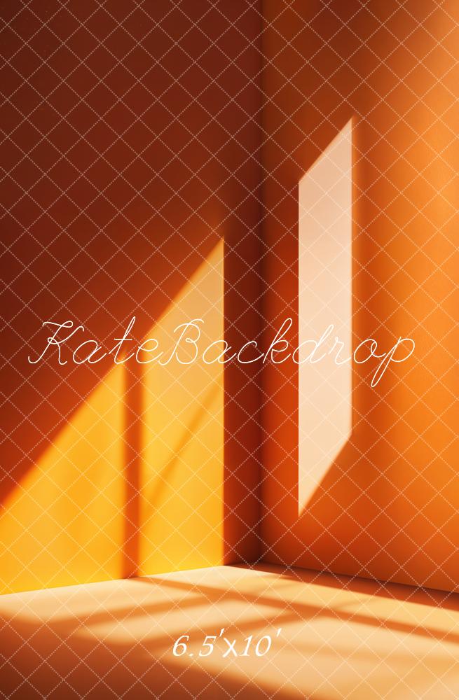 Kate Fashion Orange Light Shadows Corner Backdrop Designed by Emetselch - Kate Backdrop AU