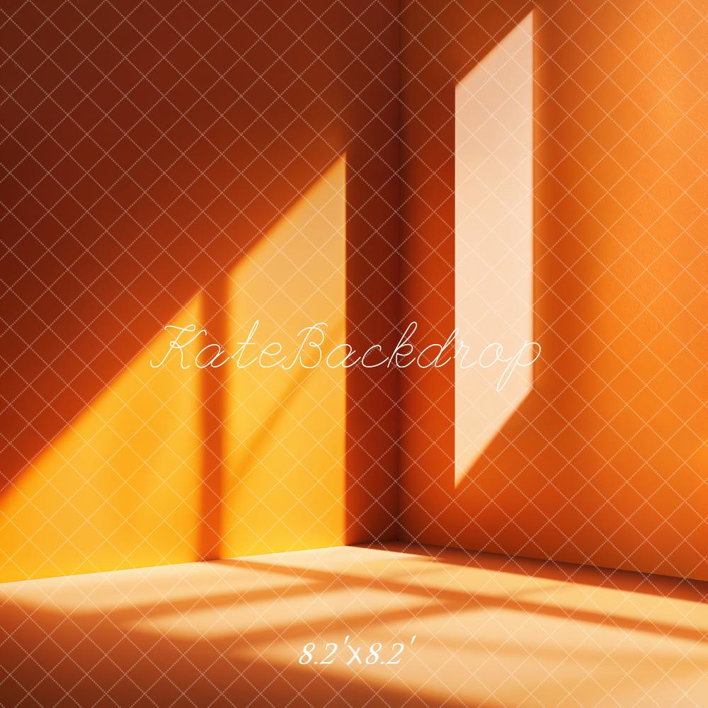 Kate Fashion Orange Light Shadows Corner Backdrop Designed by Emetselch - Kate Backdrop AU