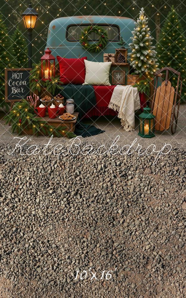 Kate Sweep Christmas Hot Cocoa Backdrop Designed by Mini MakeBelieve