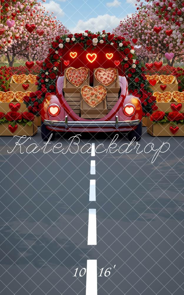 Kate Sweep Valentine's Day Road Truck Backdrop Designed by Mini MakeBelieve