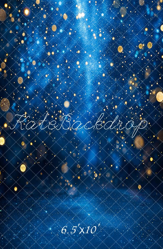 Kate Fleece Dark Blue Bokeh Backdrop Designed by Emetselch - Kate Backdrop AU