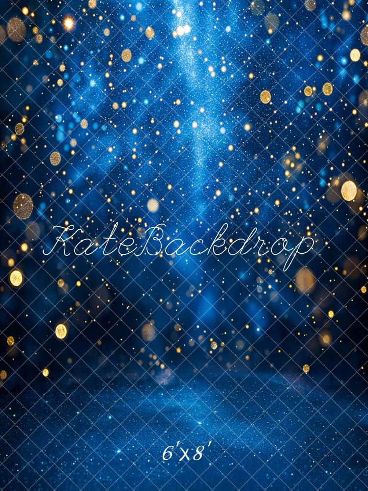 Kate Fleece Dark Blue Bokeh Backdrop Designed by Emetselch - Kate Backdrop AU