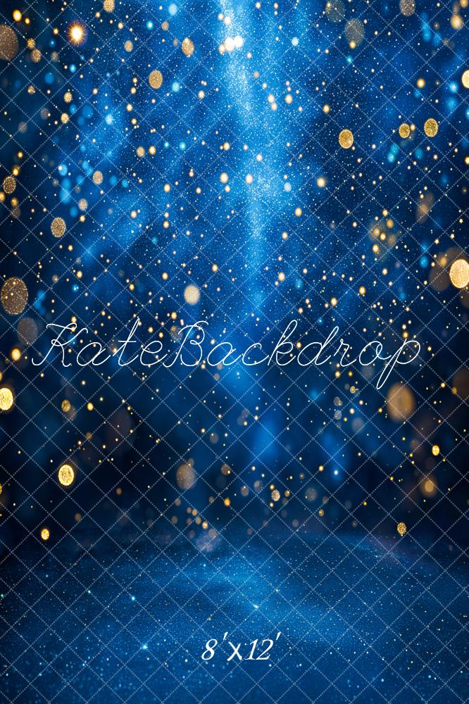 Kate Fleece Dark Blue Bokeh Backdrop Designed by Emetselch - Kate Backdrop AU