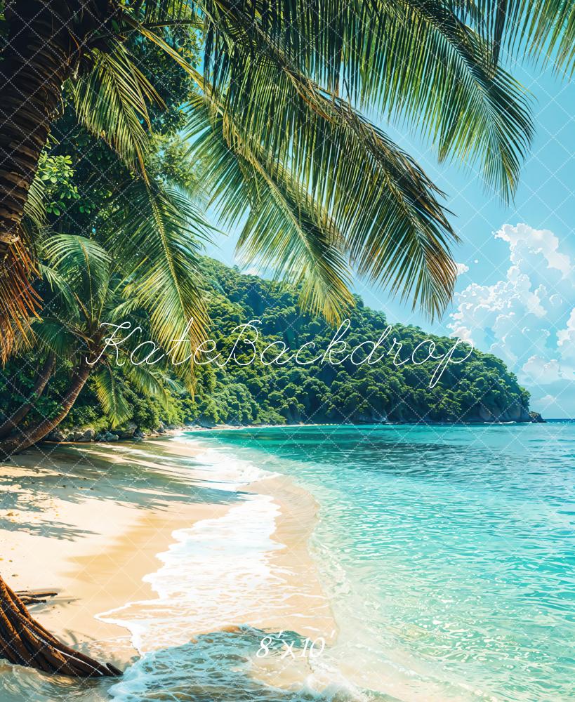 Kate Fleece Summer Sea View Backdrop Designed by Emetselch - Kate Backdrop AU