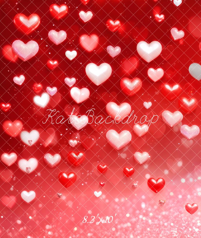 Kate Fleece Valentine's Day Heart Backdrop Designed by Kate Image