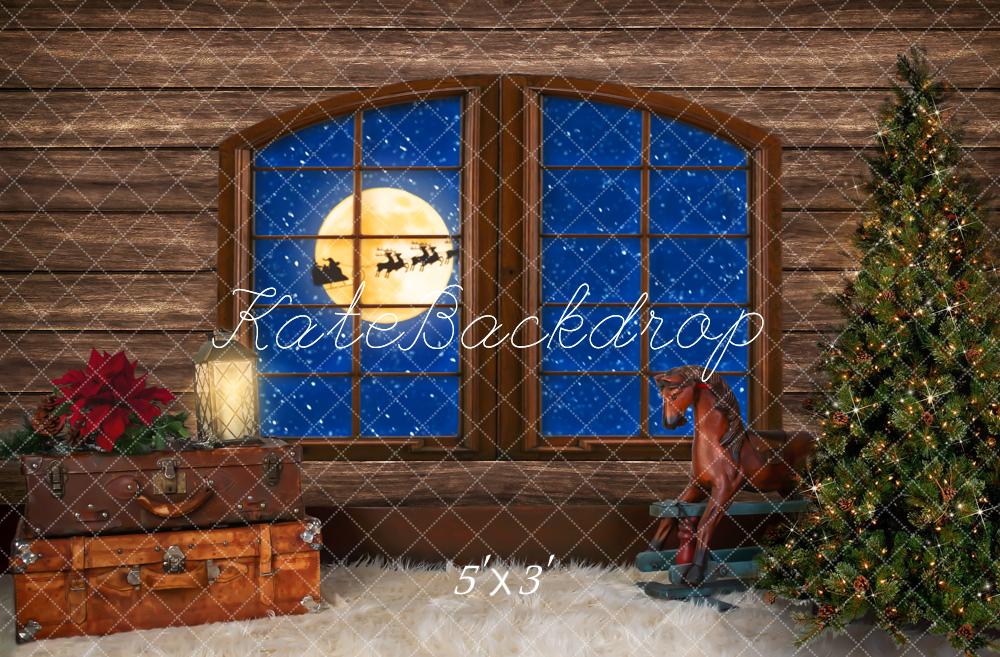 Kate Christmas Tree Santa Backdrop for Photography Designed by Lisa Granden - Kate Backdrop AU