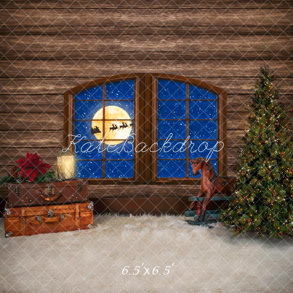 Kate Christmas Tree Santa Backdrop for Photography Designed by Lisa Granden - Kate Backdrop AU