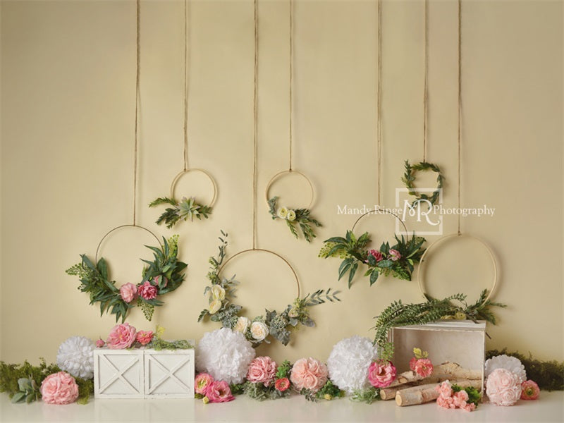 Kate Boho Spring/mother's Day Floral Hoops Backdrop Designed By Mandy Ringe Photography - Kate Backdrop AU