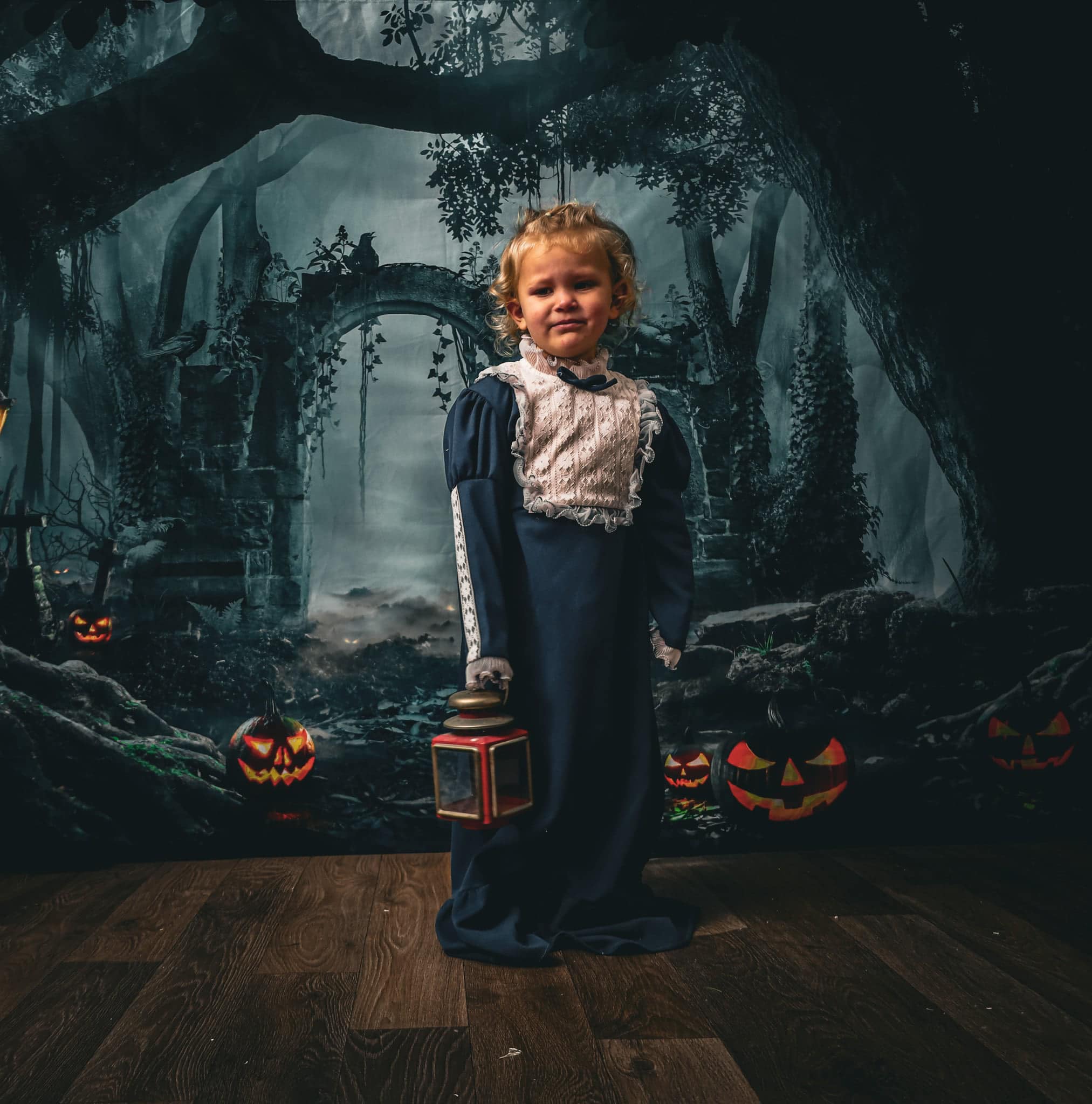 Kate Fall Pumpkin Backdrop Forest for Photography - Kate Backdrop AU
