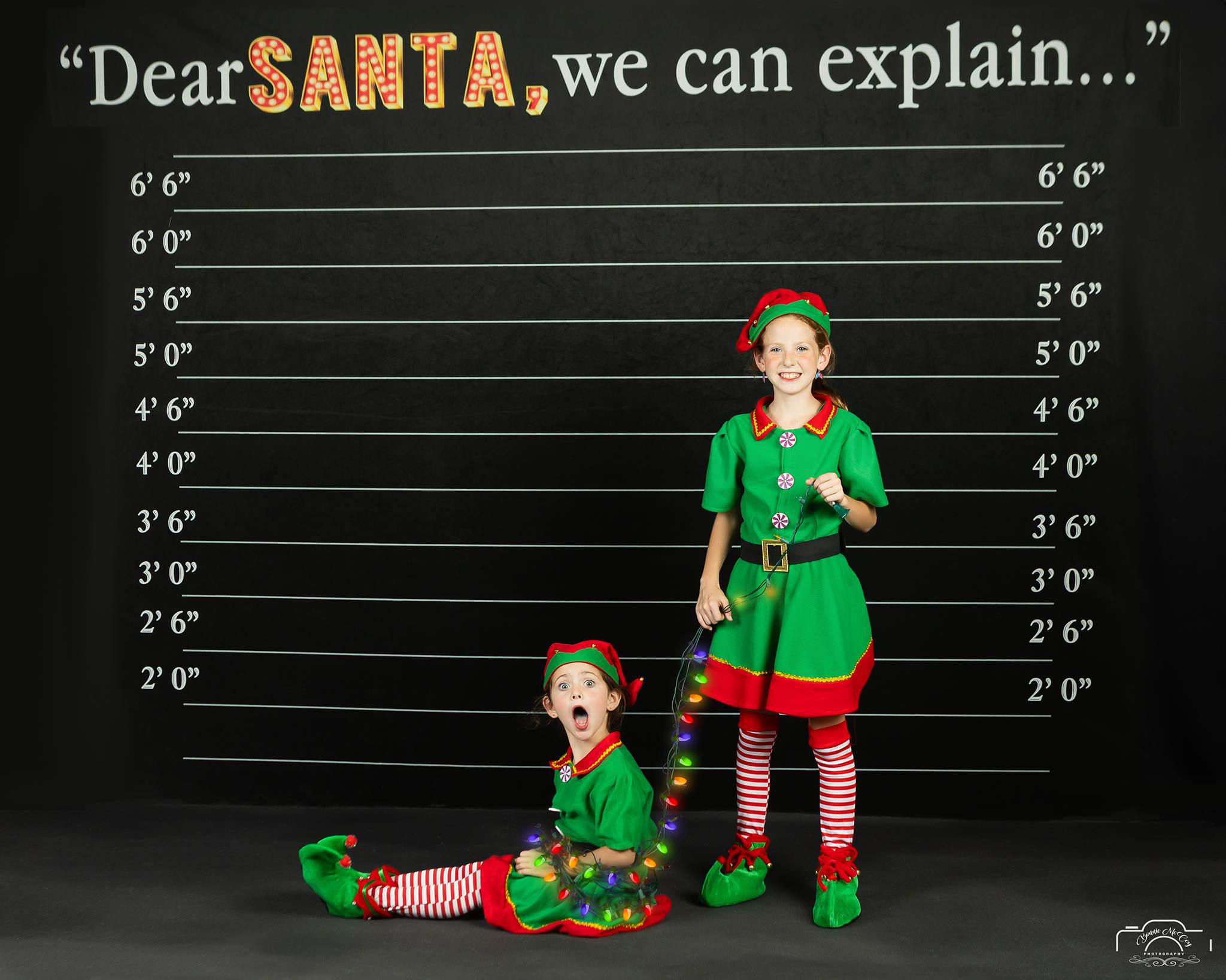Kate Dear Santa Word Backdrop Black Christmas for Photography - Kate Backdrop AU