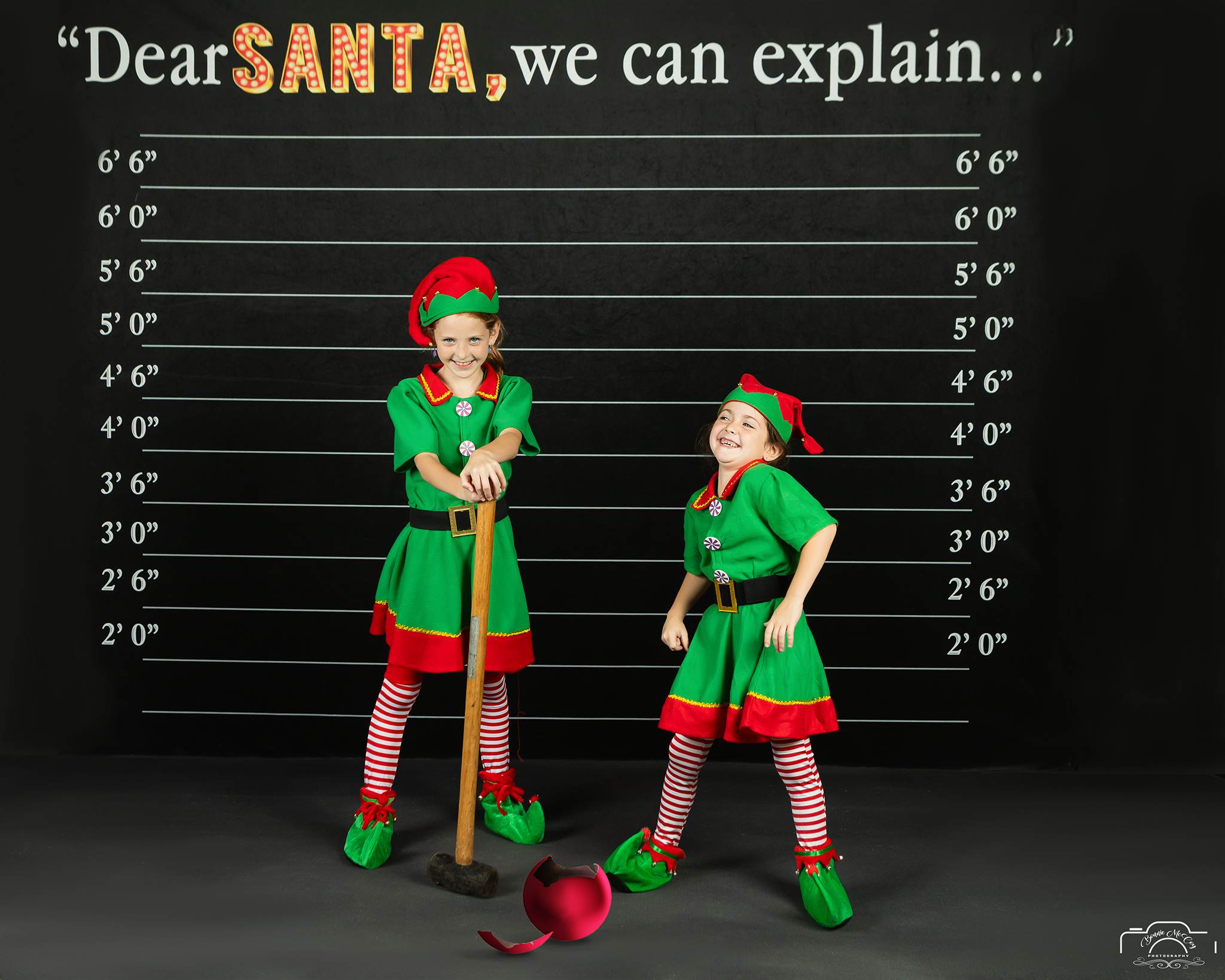 Kate Dear Santa Word Backdrop Black Christmas for Photography - Kate Backdrop AU