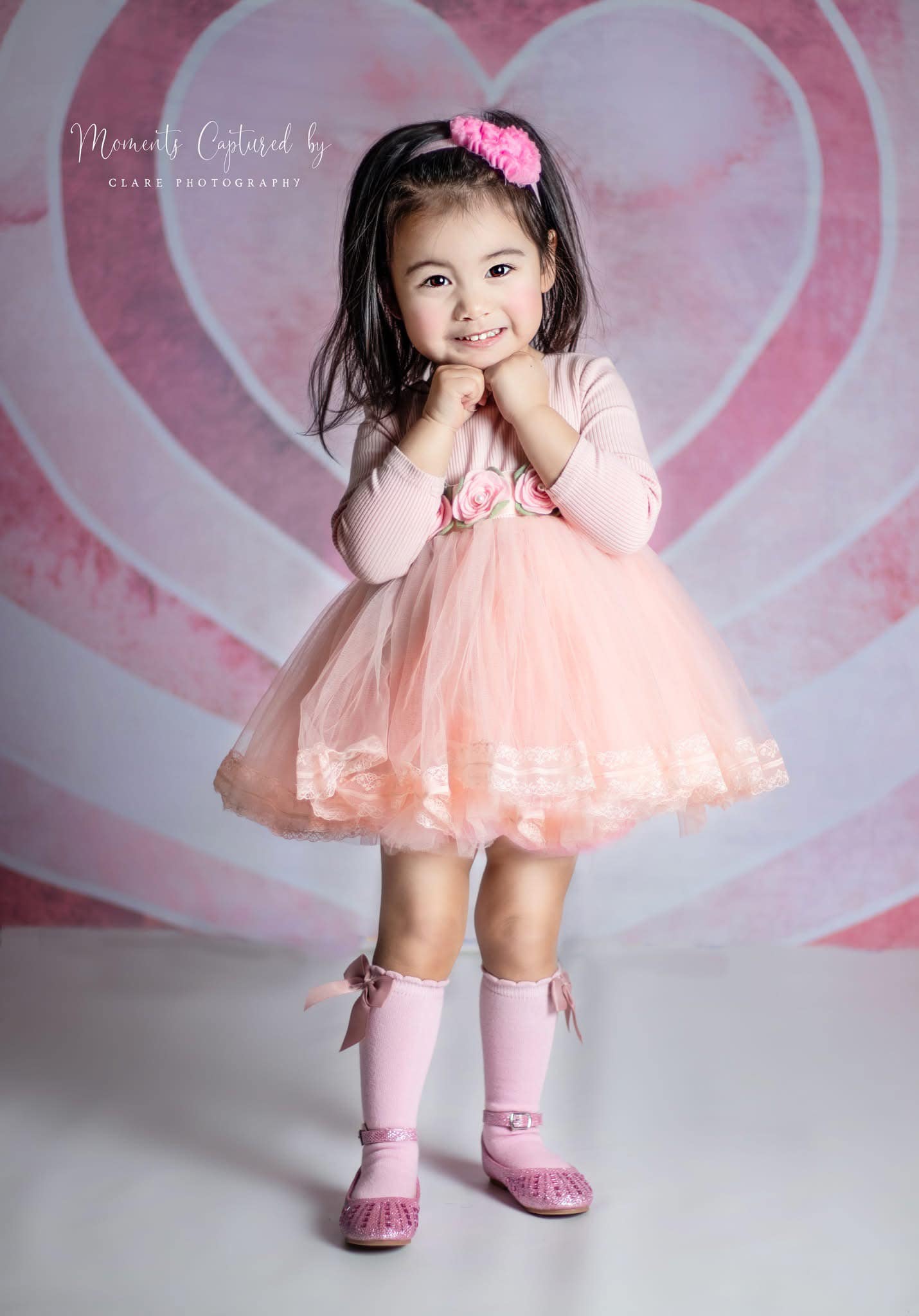 Kate Valentine's Watercolor Backdrop Heart Pattern Designed by Mandy Ringe Photography - Kate Backdrop AU