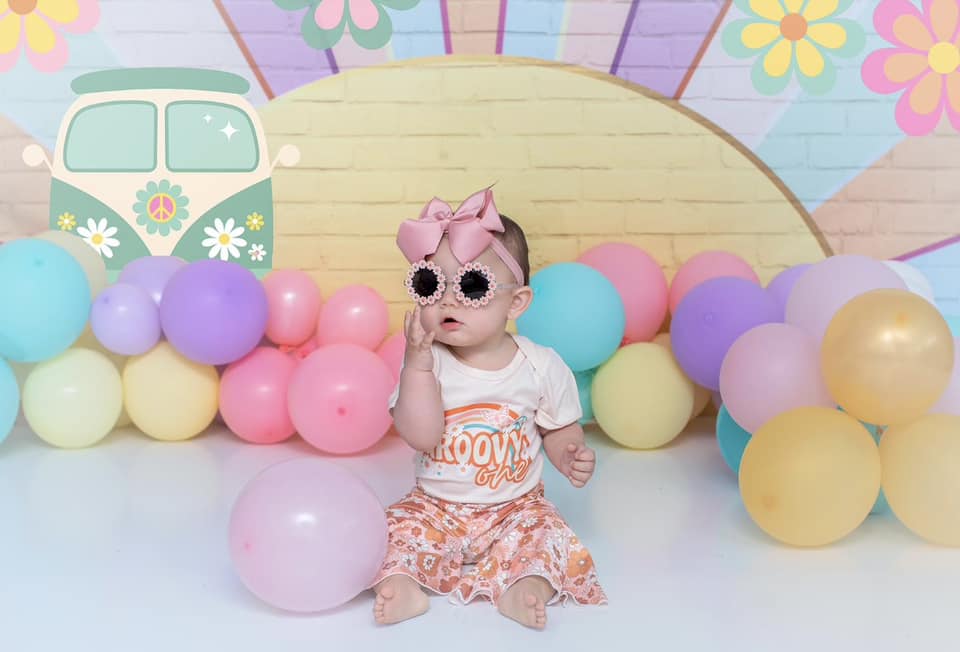 Kate Rainbow Sunshine Wall Backdrop Designed by Mandy Ringe Photography - Kate Backdrop AU