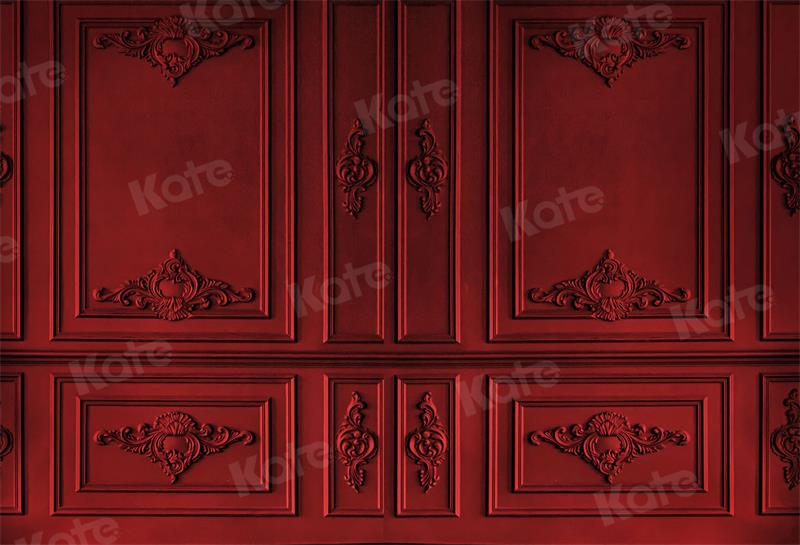 Kate Retro Vintage Dark Red Wall Backdrop for Photography - Kate Backdrop AU