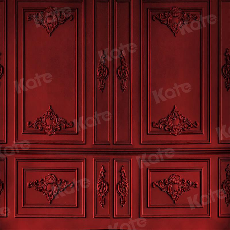 Kate Retro Vintage Dark Red Wall Backdrop for Photography - Kate Backdrop AU