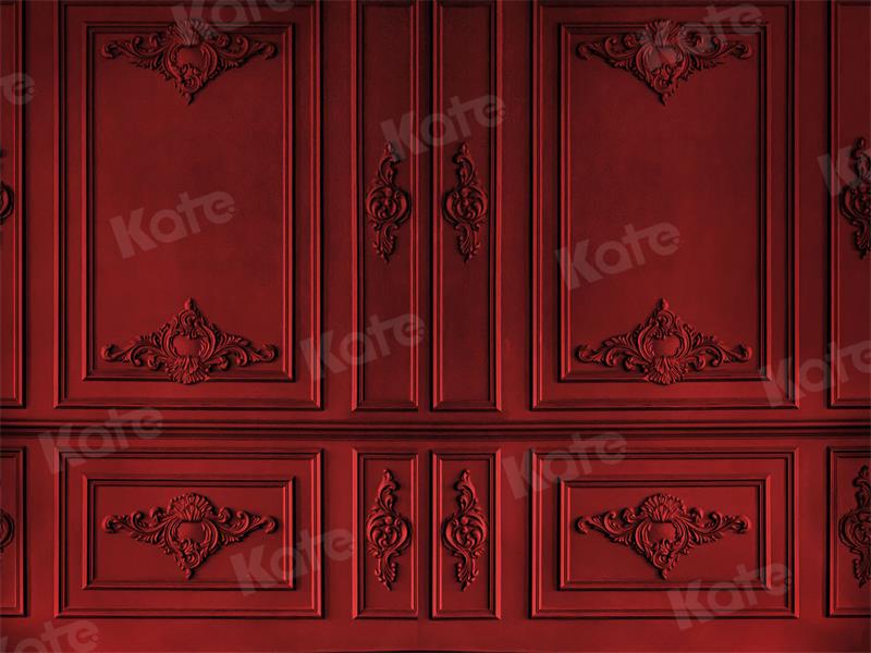Kate Retro Vintage Dark Red Wall Backdrop for Photography - Kate Backdrop AU