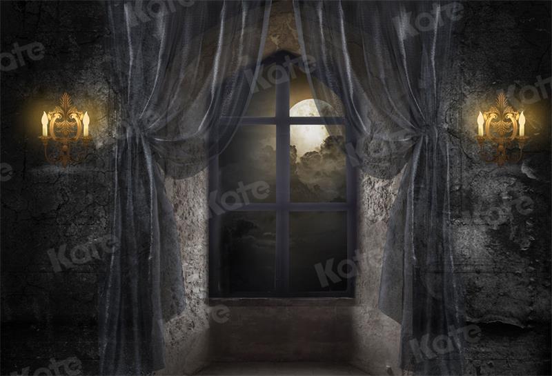 Kate Halloween Backdrop Castle Night Moon Cloud Designed by Uta Mueller Photography - Kate Backdrop AU