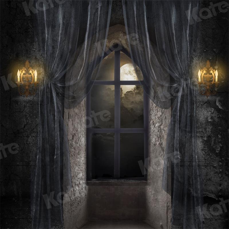 Kate Halloween Backdrop Castle Night Moon Cloud Designed by Uta Mueller Photography - Kate Backdrop AU