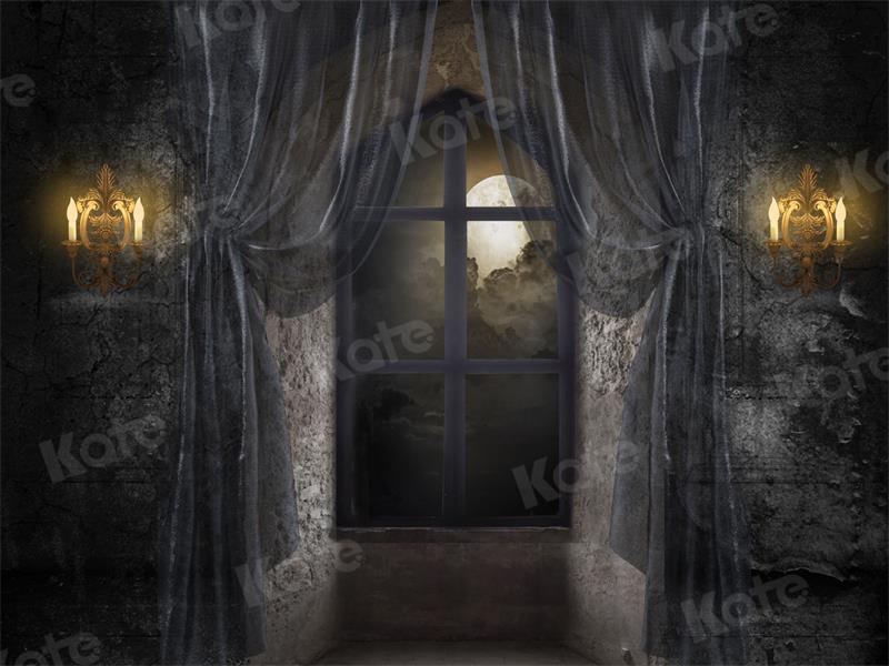 Kate Halloween Backdrop Castle Night Moon Cloud Designed by Uta Mueller Photography - Kate Backdrop AU