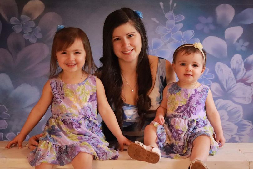 Kate Painting Floral Portrait Backdrop Blue Fine Art Designed by GQ - Kate Backdrop AU