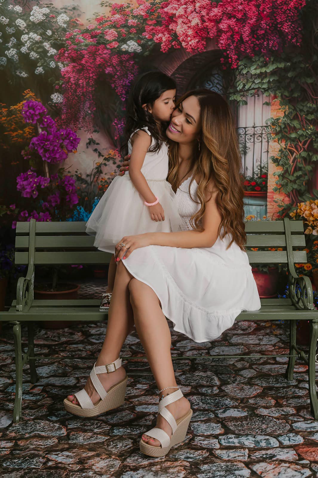 Kate Spring Floral Backdrop Colorful Casa Painted Outdoors Designed by Mini MakeBelieve - Kate Backdrop AU