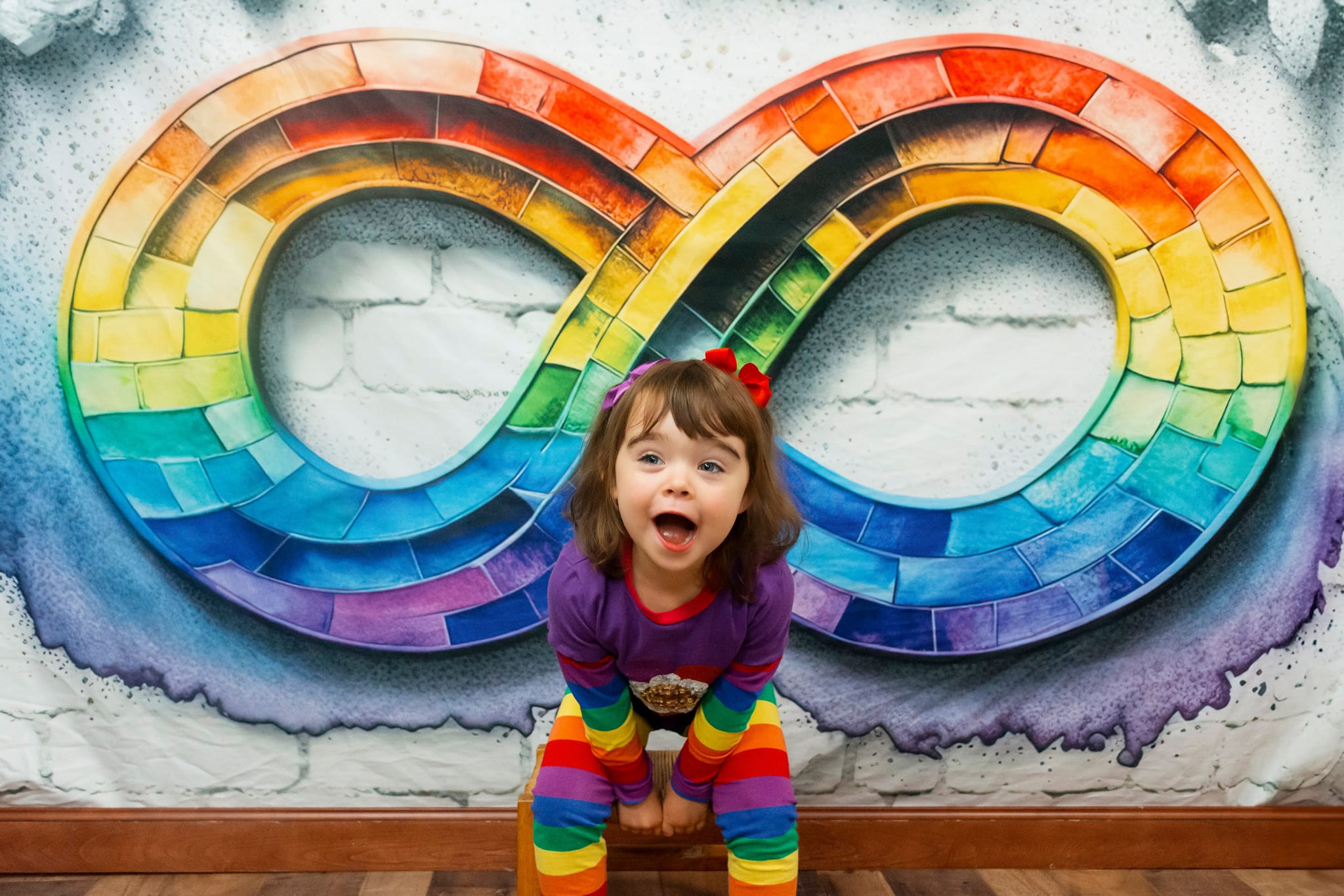 Kate Autism Acceptance Rainbow Backdrop Infinity Spectrum Designed by Mini MakeBelieve - Kate Backdrop AU