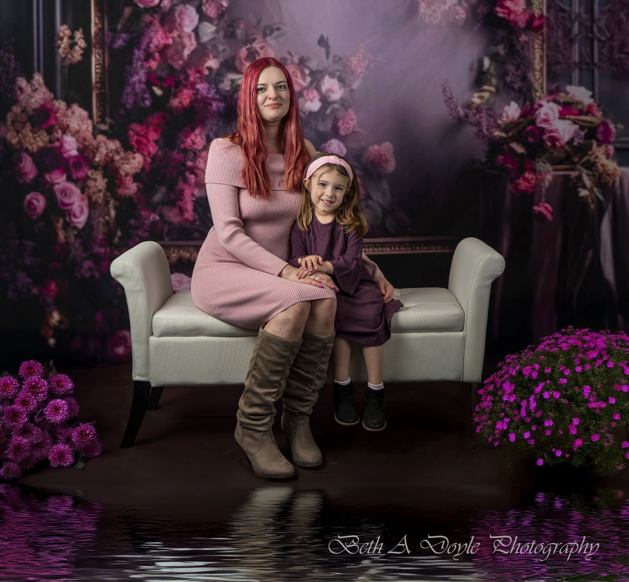 Kate Purple Floral Room Backdrop Birthday Wedding Celebration Designed by Mini MakeBelieve - Kate Backdrop AU