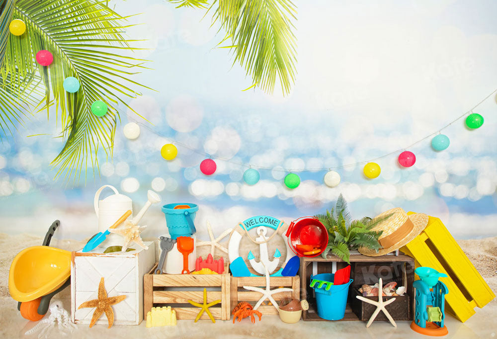 Kate Beach Summer Backdrop Bokeh for Photography - Kate Backdrop AU