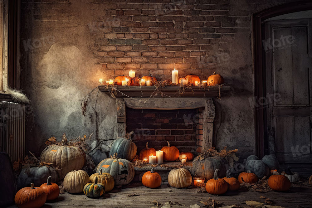 Kate Autumn Halloween Pumpkin Backdrop Designed by Chain Photography - Kate Backdrop AU