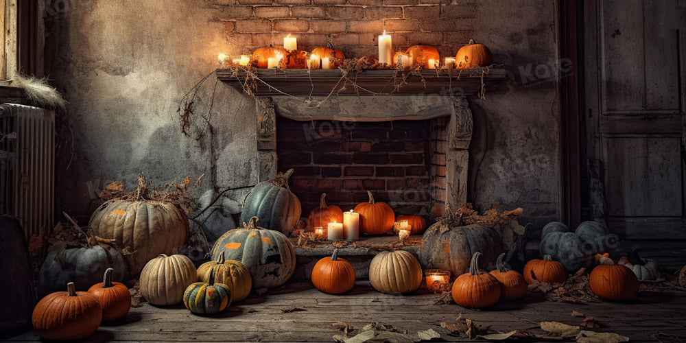 Kate Autumn Halloween Pumpkin Backdrop Designed by Chain Photography - Kate Backdrop AU