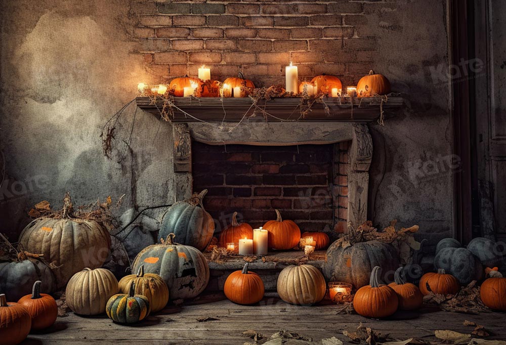 Kate Autumn Halloween Pumpkin Backdrop Designed by Chain Photography - Kate Backdrop AU
