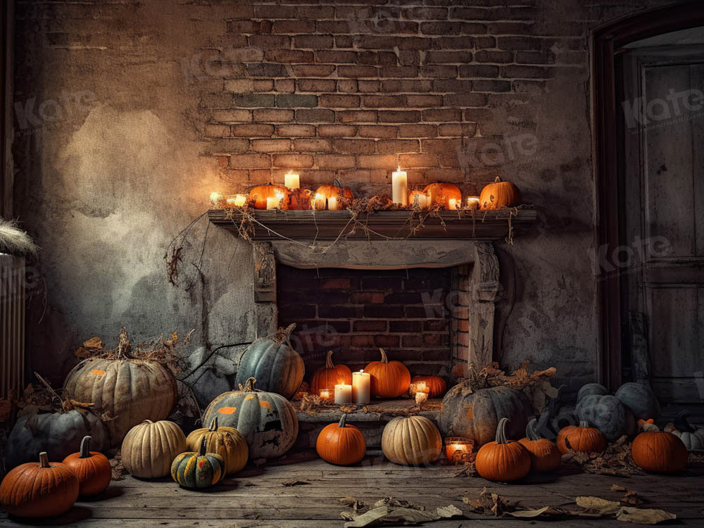 Kate Autumn Halloween Pumpkin Backdrop Designed by Chain Photography - Kate Backdrop AU