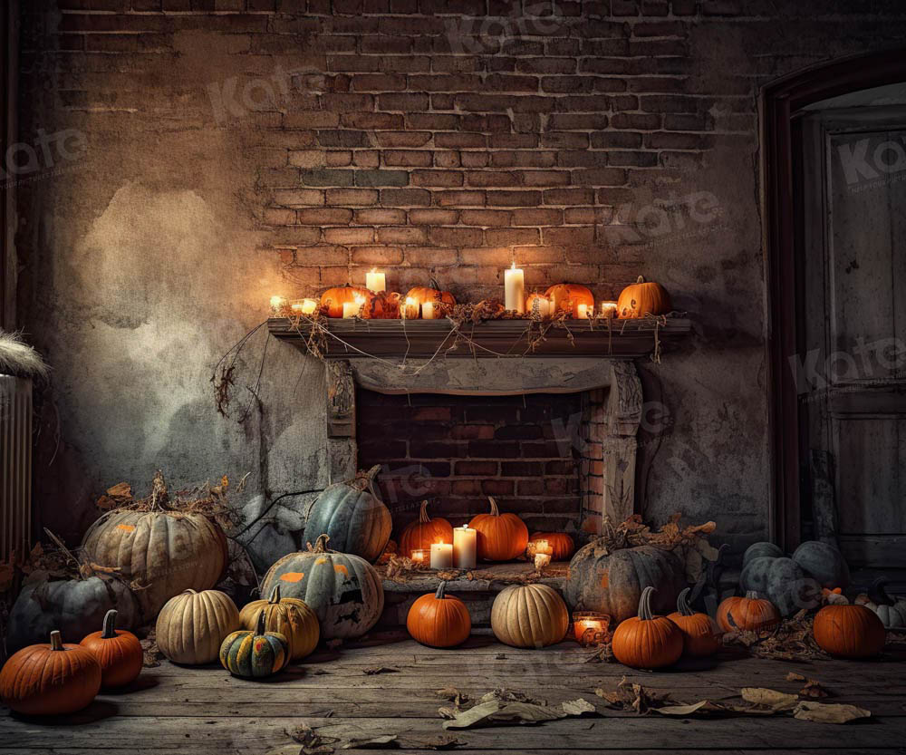 Kate Autumn Halloween Pumpkin Backdrop Designed by Chain Photography - Kate Backdrop AU