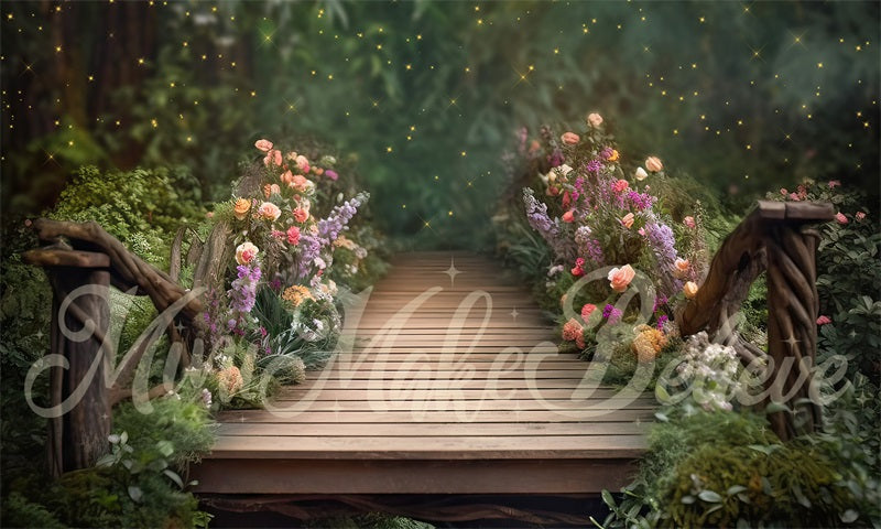 Kate Painterly Fine Art Fairy Bridge Backdrop Designed by Mini MakeBelieve - Kate Backdrop AU