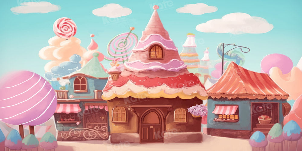 Kate Ice Cream Candy House Backdrop Designed by Chain Photography - Kate Backdrop AU