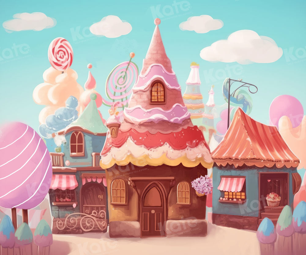 Kate Ice Cream Candy House Backdrop Designed by Chain Photography - Kate Backdrop AU