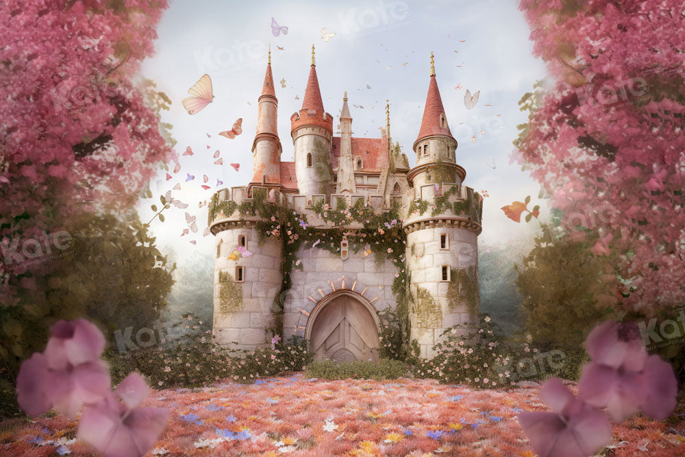 Kate Castle Spring Butterfly Backdrop Designed by Chain Photography - Kate Backdrop AU