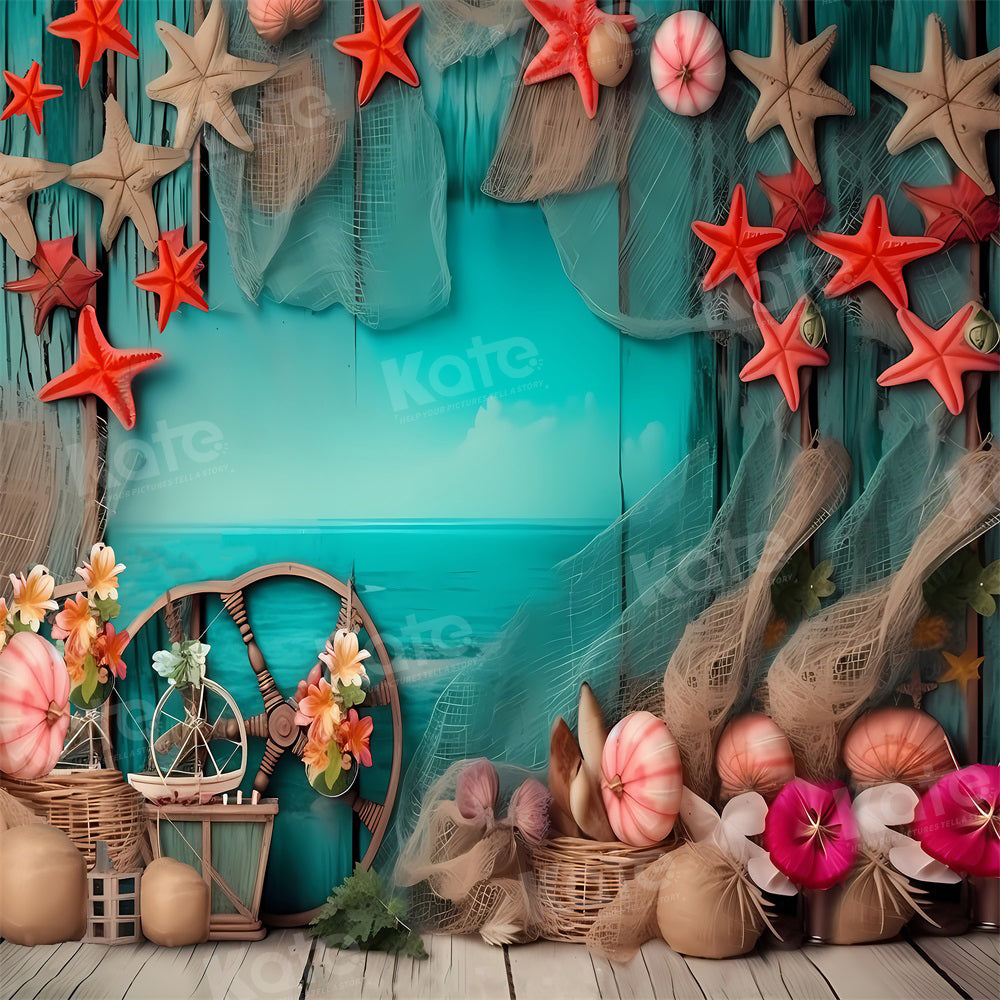 Kate Starfish Fishnet Party Backdrop for Photography - Kate Backdrop AU