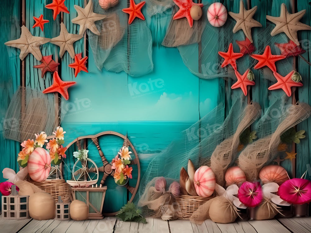 Kate Starfish Fishnet Party Backdrop for Photography - Kate Backdrop AU