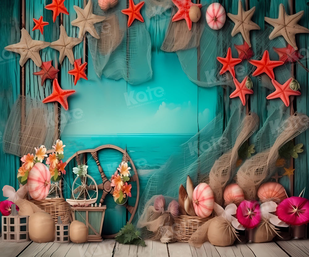 Kate Starfish Fishnet Party Backdrop for Photography - Kate Backdrop AU