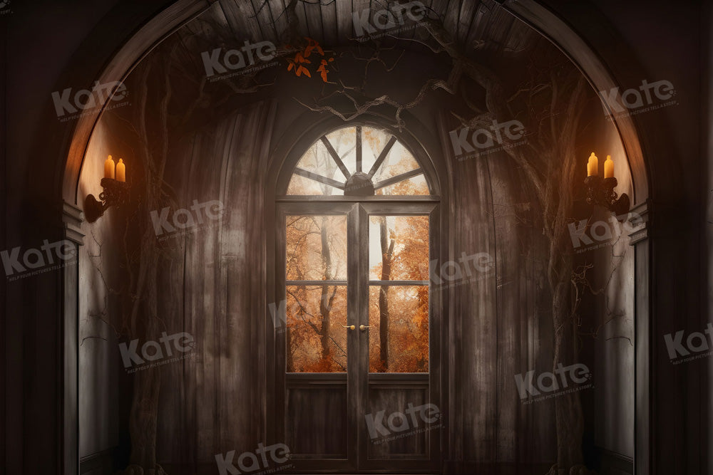 Kate Autumn Wood Halloween Backdrop for Photography - Kate Backdrop AU